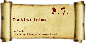 Menkina Telma névjegykártya